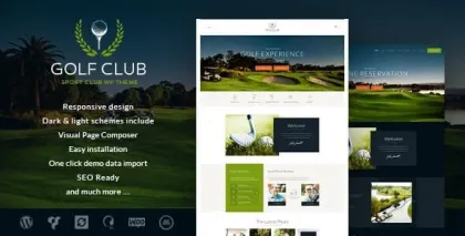 Golf Club Sports Events WordPress Theme 1.4.3 GPL Theme