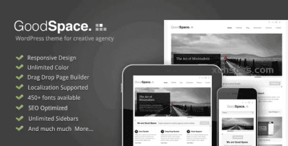 Good Space Responsive Minimal WP Theme 1.20 GPL Theme