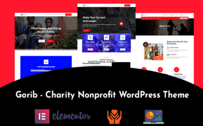 Gorib Charity WordPress Theme 1.0.0 GPL Theme