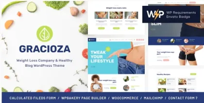 Gracioza | Weight Loss Company Healthy Blog WordPress Theme 1.0.5 GPL Theme