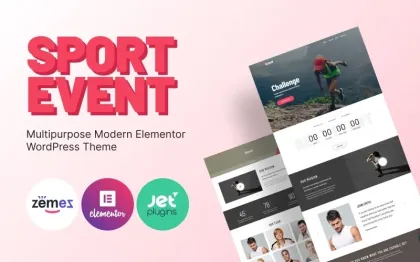 Granul Sport Event Multipurpose Modern WordPress Elementor Theme WordPress Theme 1.0.1 GPL Theme