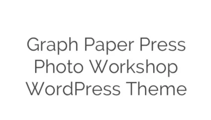 Graph Paper Press Photo Workshop WordPress Theme 1.3.4 GPL Theme