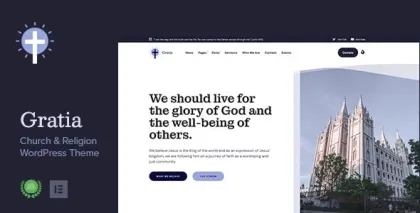 Gratia Church Religion WordPress Theme 1.1 GPL Theme