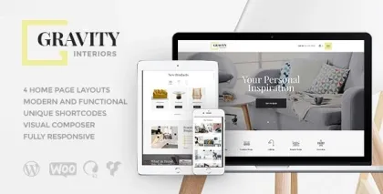 Gravity | A Contemporary Interior Design Furniture Store WordPress Theme 1.2.5 GPL Theme