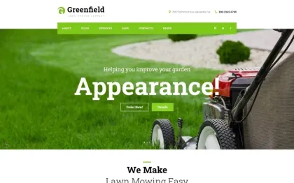 GreenField Lawn Mowing Company Responsive WordPress Theme 1.0.0 GPL Theme