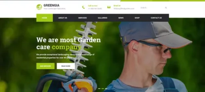 Greengia Gardening Landscaping WordPress Theme 2.1 GPL Theme