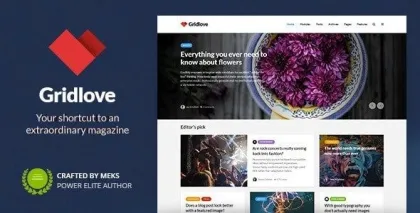 Gridlove Creative Grid Style News Magazine WordPress Theme 2.1.2 GPL Theme