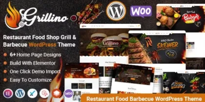 Grillino Grill Restaurant Shop WordPress Theme 1.3 GPL Theme