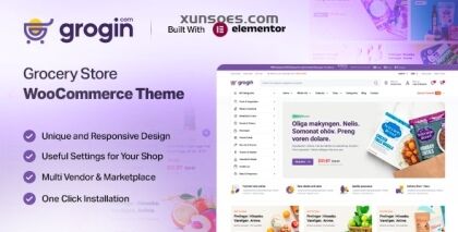 Grogin Grocery Store WooCommerce WordPress Theme 1.0.8 GPL Theme
