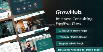 GrowHub Business Consulting WordPress Theme 1.0.2 GPL Theme