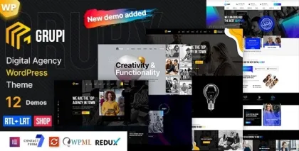 Grupi Digital Agency WordPress + RTL 1.4.8 GPL Theme