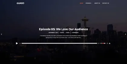 Gumbo Podcasting WordPress Theme 1.4.1 GPL Theme