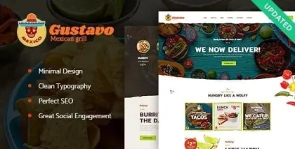 Gustavo | Mexican Grill, Bar Restaurant WordPress Theme 1.2.2 GPL Theme