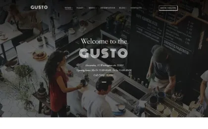 Gusto Cafe Restaurant WordPress Theme 1.0.0 GPL Theme