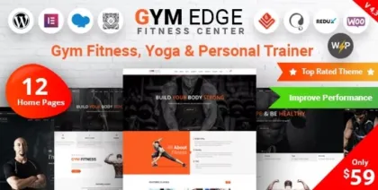 Gym Edge Fitness WordPress Theme 4.3.0 GPL Theme