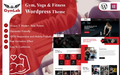 GymLab Premium WordPress Theme WordPress Theme 1.0.0 GPL Theme