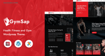 Gymsap Health Fitness and Gym WordPress Theme 1.0.0 GPL Theme
