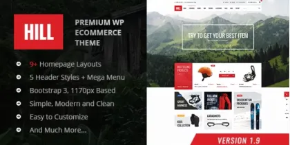 HILL Premium Responsive WooCommerce Theme 1.5 GPL Theme