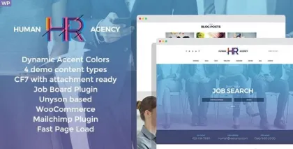 HR Human Consult Searching Recruiting WordPress Theme 1.3.0 GPL Theme