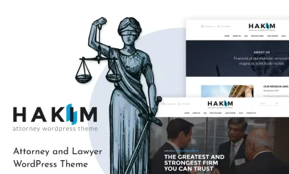 Hakim | Attorney and Lawyer WordPress Theme 1.3 GPL Theme