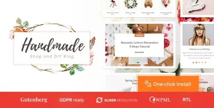 Handmade Shop Handicraft Blog Store Creative WordPress Theme 1.2.6 GPL Theme