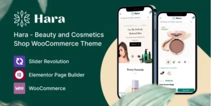 Hara Beauty and Cosmetics Shop WooCommerce Theme 1.1.18 GPL Theme