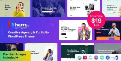 Harry Creative Agency Portfolio WordPress Theme + RTL 1.1.4 GPL Theme