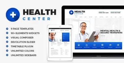 Health Center Medical WordPress theme 2.1 GPL Theme