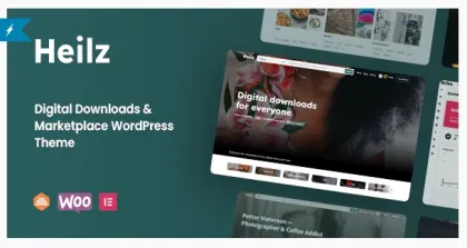 Heilz Digital Downloads Marketplace WordPress Theme 2.0.1 GPL Theme