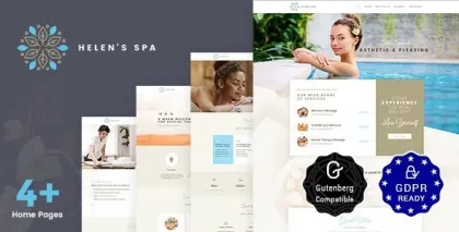 Helen Beauty Spa, Health Wellness Theme 1.7 GPL Theme