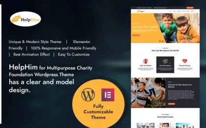 Help Him WordPress Charity Foundation Theme WordPress Theme 1.0.0 GPL Theme