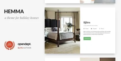 Hemma Hotel BnB WordPress theme 1.4.15 GPL Theme