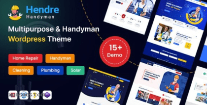 Hendre Repaire, Plumbing Handyman Services WordPress Theme 1.0.0 GPL Theme