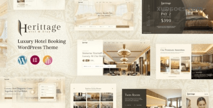Herittage Hotel Booking WordPress Theme 1.0.3 GPL Theme
