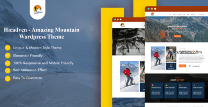 Hicadven Amazing Mountain WordPress Theme 1.0.0 GPL Theme