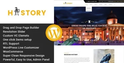 History- Museum Exhibition WordPress Theme 1.2.2 GPL Theme