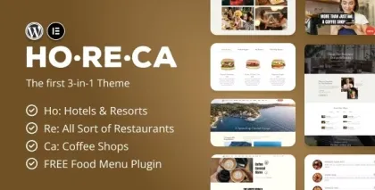 HoReCa Hospitality Industry Theme 1.1 GPL Theme