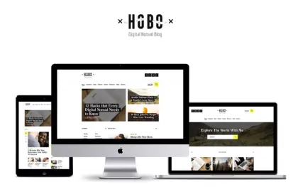 Hobo Stylish Personal Travel Lyfestyle Blog WordPress Theme 1.0.5 GPL Theme