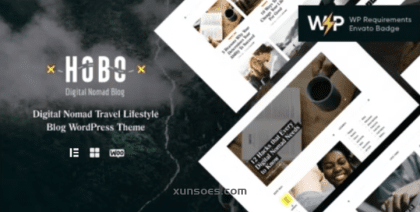 Hobo | Travel Lifestyle Blog WordPress Theme 1.0.9 GPL Theme