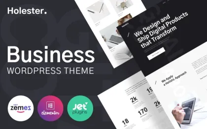 Holester Business Services Website Template WordPress Theme 1.0.1 GPL Theme