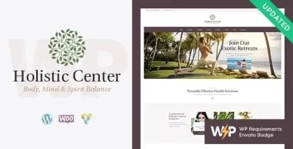 Holistic Center Wellness and Spa Salon WordPress Theme 1.2.7 GPL Theme