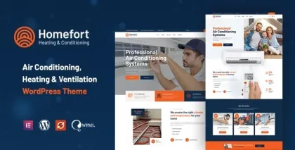 Homefort Air Conditioning Heating WordPress Theme + RTL 1.1.3 GPL Theme