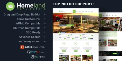 Homeland Responsive Real Estate Theme for WordPress 3.3.1 GPL Theme