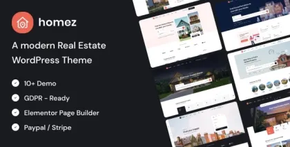Homez – Real Estate WordPress Theme 1.0.5 GPL Theme