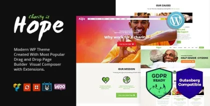 Hope | Non-Profit, Charity Donations WordPress Theme + RTL 2.2.6 GPL Theme