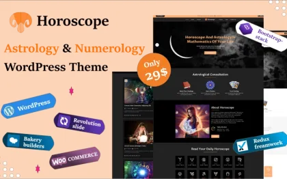 Horoscope Astrology and Numerology WordPress Theme 1.0.0 GPL Theme