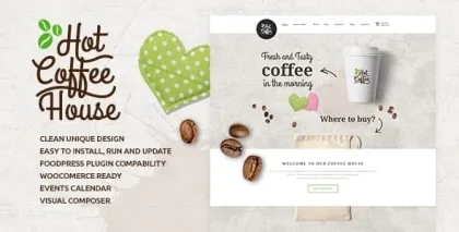 Hot Coffee | Coffee Shop, Farm Cafe WordPress Theme 1.7 GPL Theme
