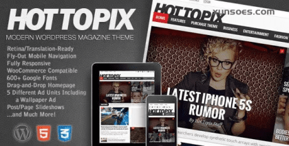 Hot Topix Modern WordPress Magazine Theme 3.3.1 GPL Theme