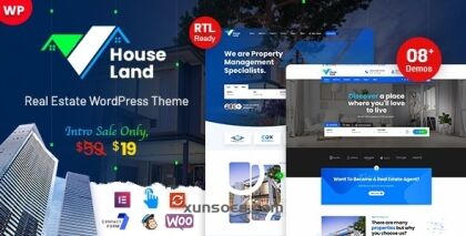 Houseland Real Estate WordPress Theme 1.2.0 GPL Theme