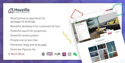 Houzillo Bookings and Rental WordPress Theme 1.0.6 GPL Theme
